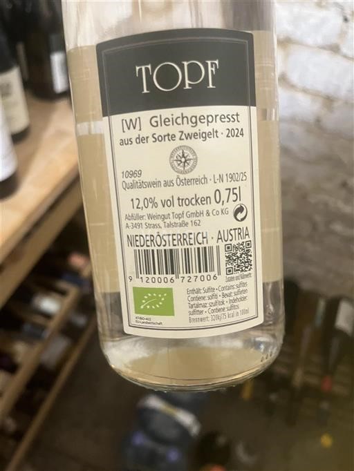Neder-Oostenrijk Niet gespecificeerd Weingut Topf [W] Gleichgepresst Zweigelt 2024